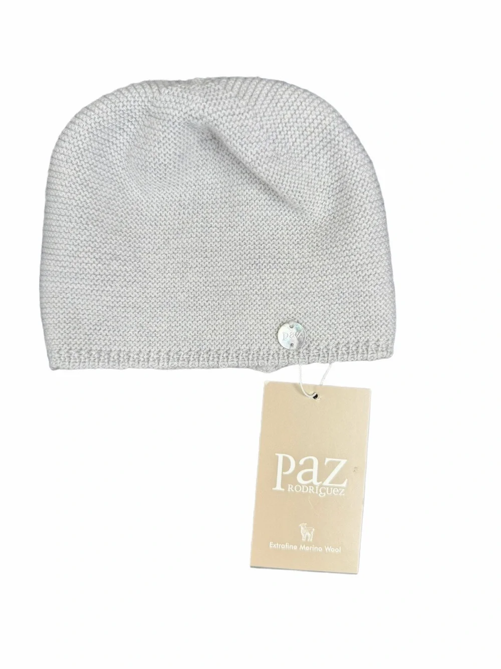 NWT PAZ RODRIGUEZ Extra Fine Merino Wool Esencial Newborn Hat - 1M